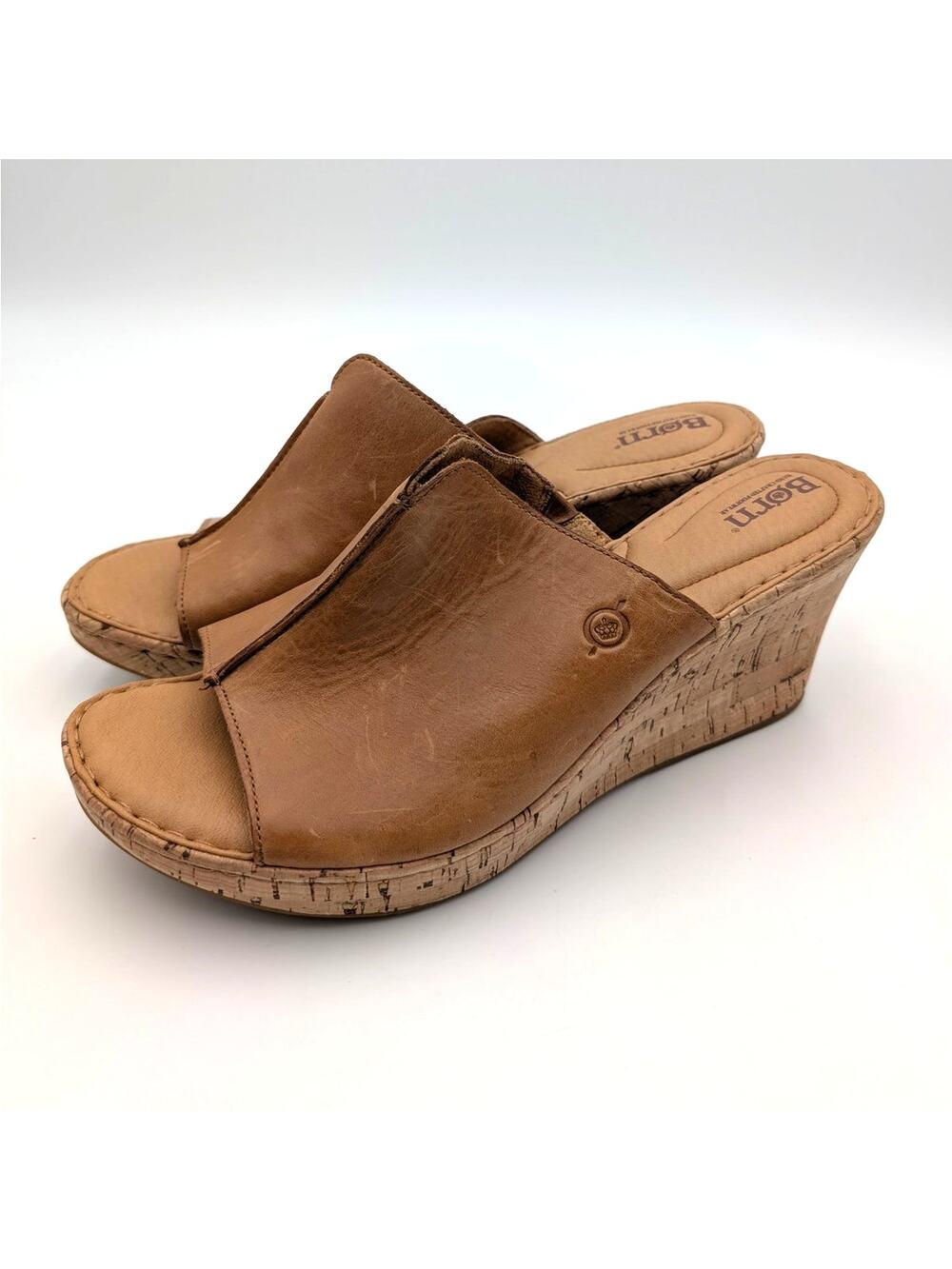 Børn Arie Platform Wedge Sandals Open Toe Women's Brown Size US11M EU41.5